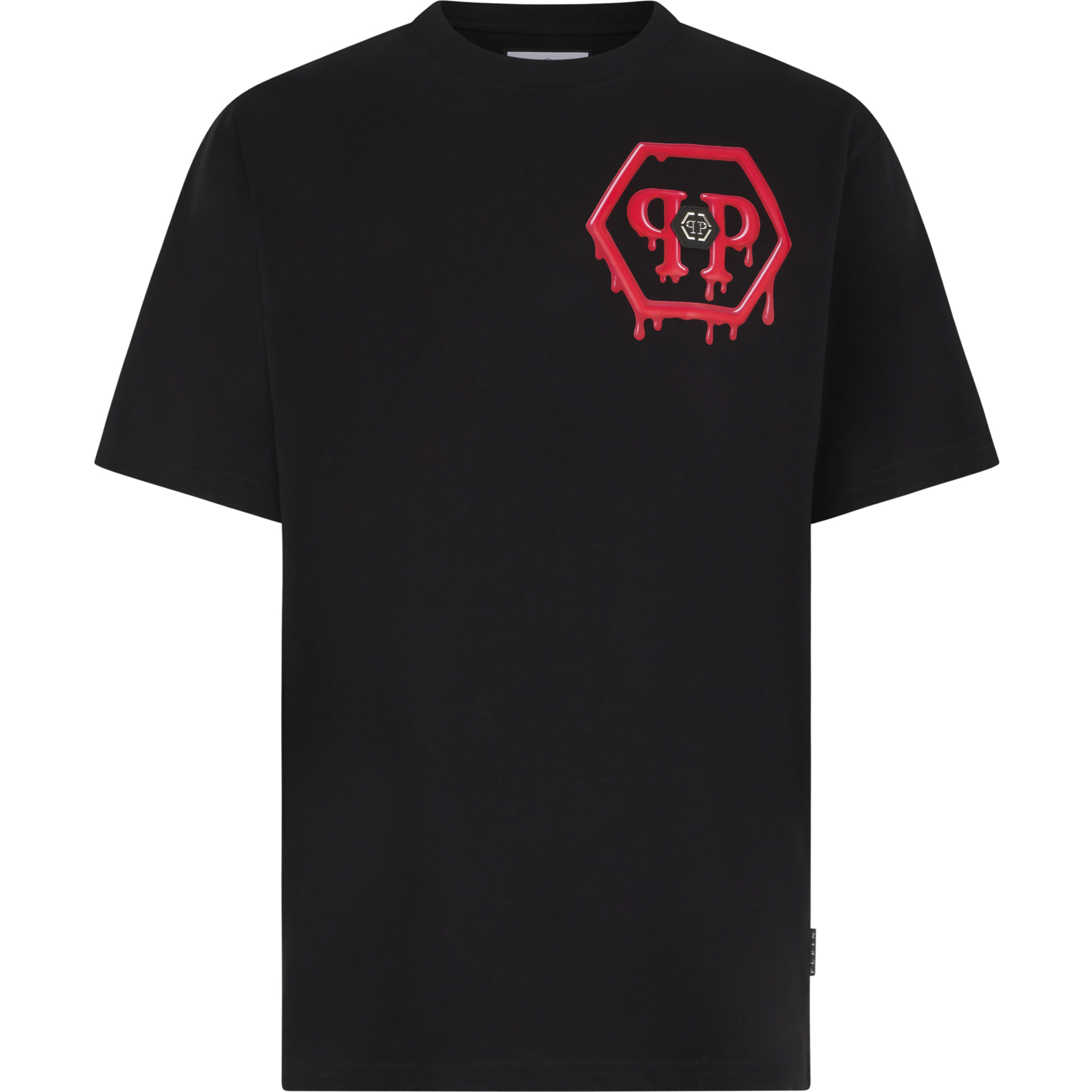 PHILIPP PLEIN Round Neck T-Shirt Puffy Hexagon