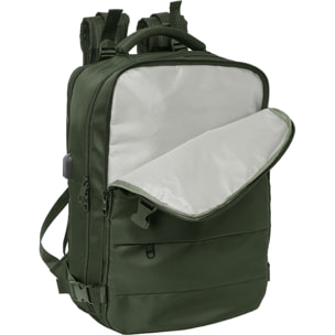 Mochila viaje cabina portatil 15,6 safta "verde"