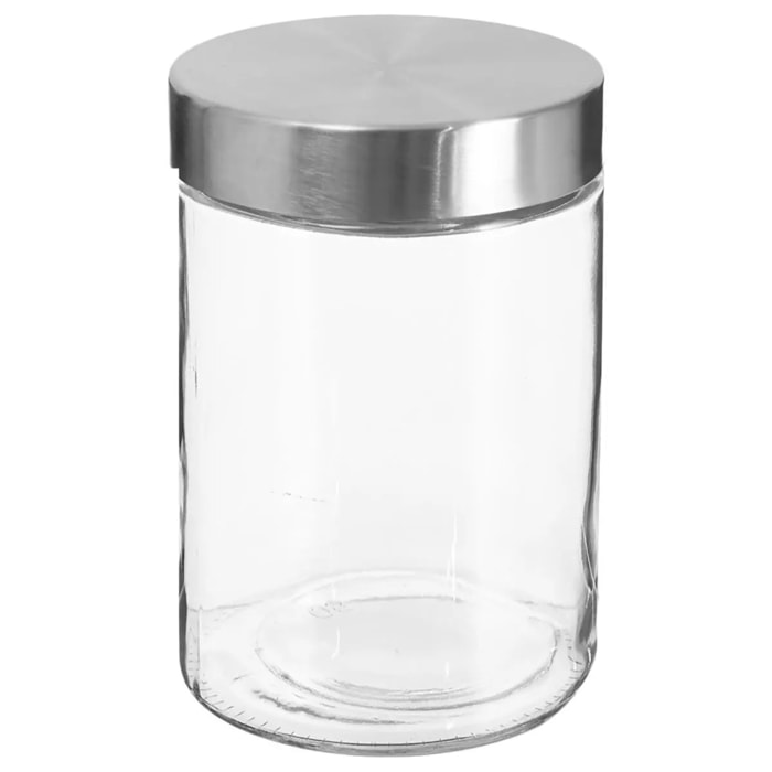 Bocal verre couvercle inox "Nixo" 1,2L