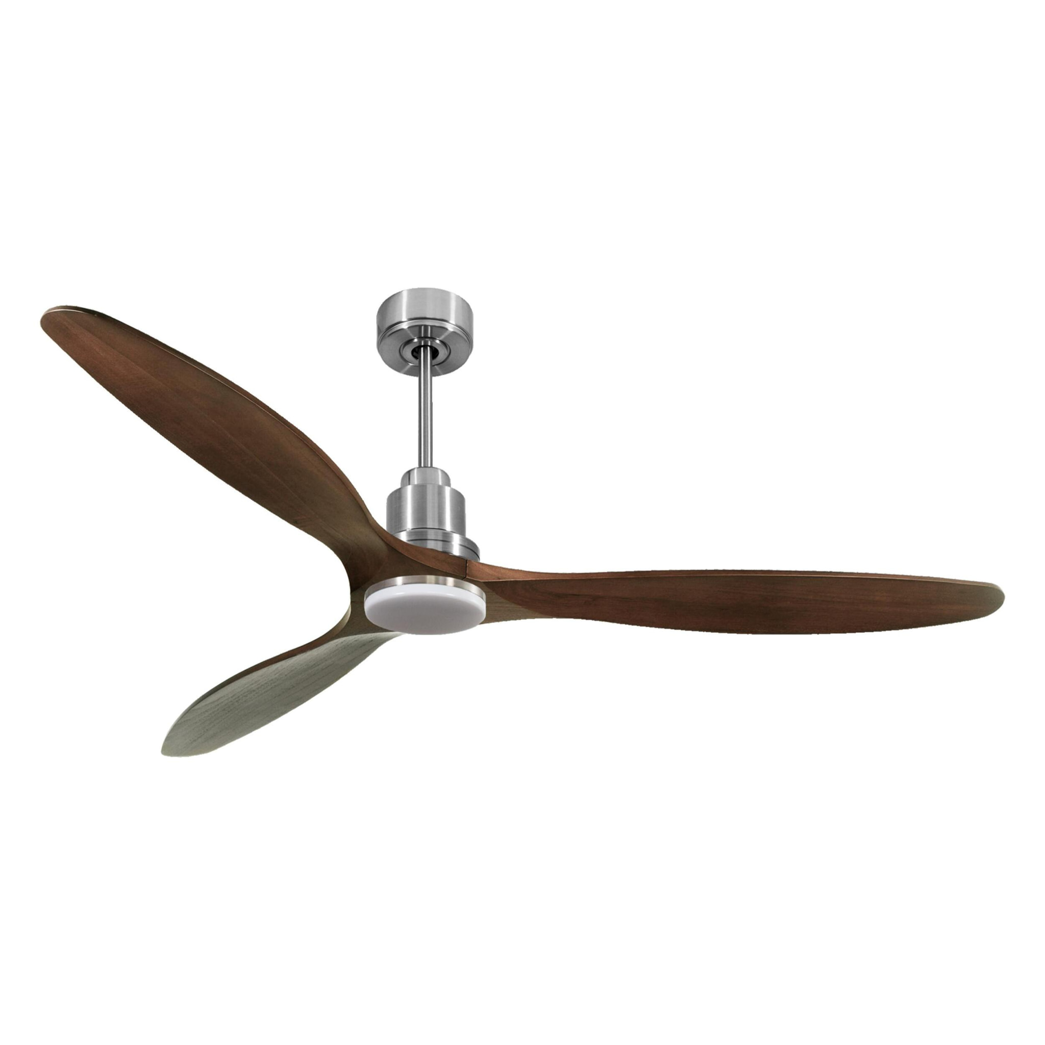 Ventilateur de plafond Réversible  Thermostat Dimmable Wifi Moteur à courant continu Toits en pente Télécommande Lumière à trois tons Hypersilence Mémoire