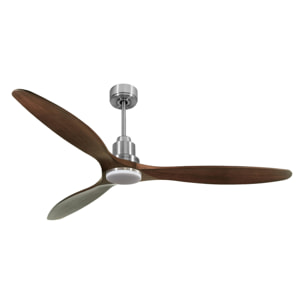 Ventilateur de plafond Réversible  Thermostat Dimmable Wifi Moteur à courant continu Toits en pente Télécommande Lumière à trois tons Hypersilence Mémoire