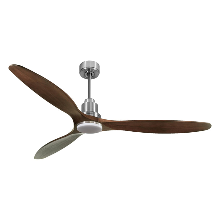 Ventilateur de plafond Réversible  Thermostat Dimmable Wifi Moteur à courant continu Toits en pente Télécommande Lumière à trois tons Hypersilence Mémoire