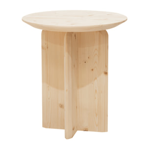 Table d’appoint en bois massif naturel de 50x45cm Hauteur: 50 Longueur: 45 Largeur: 45