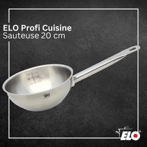 Sauteuse 20 cm en acier inoxydable 18/8 Elo Profi Cuisine