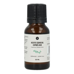 PLANETA HUERTO | Aceite Esencial de Ciprés Bio 15 ml - Antiespasmódico Natural para Tos y Alivio del Sistema Nervioso