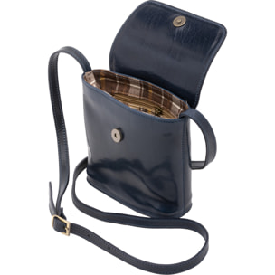 Borsa a tracolla uomo in vera pelle - Modello Castillon - 100% pelle - 16.0 x 17.5 x 7.0 cm