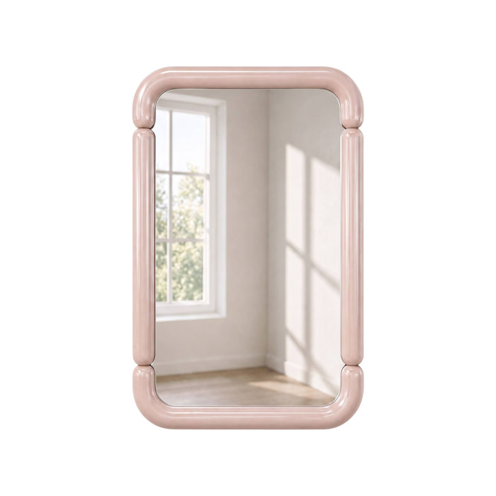 Miroir rectangulaire décor bois 106cm VOLT