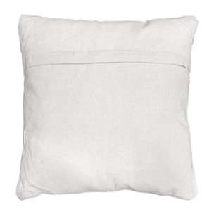 Coussin en coton brodé carré 40 x 40 cm motifs lignes fines - STRAIGHT