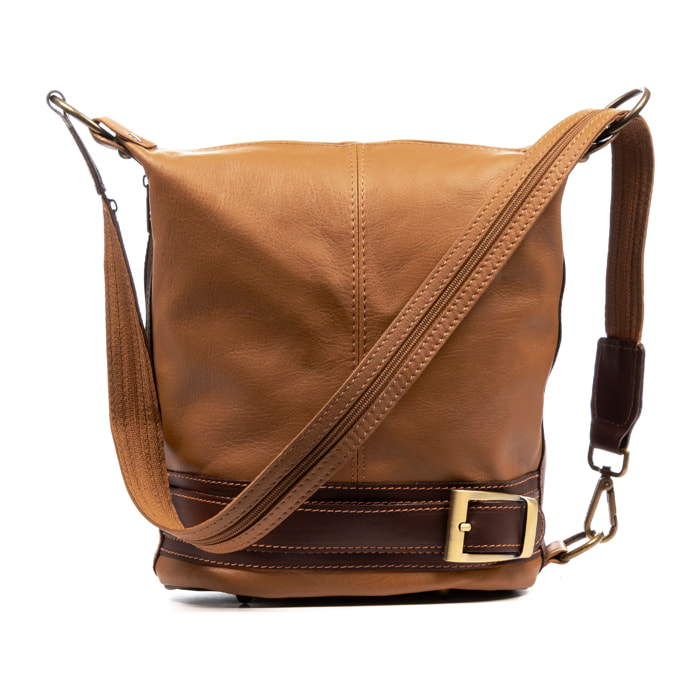 Borsa a tracolla da donna Alvito. Vera pelle-Sauvage.