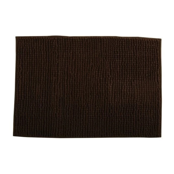 Tapis de bain Microfibre CHENILLE 40x60cm Marron Chocolat MSV