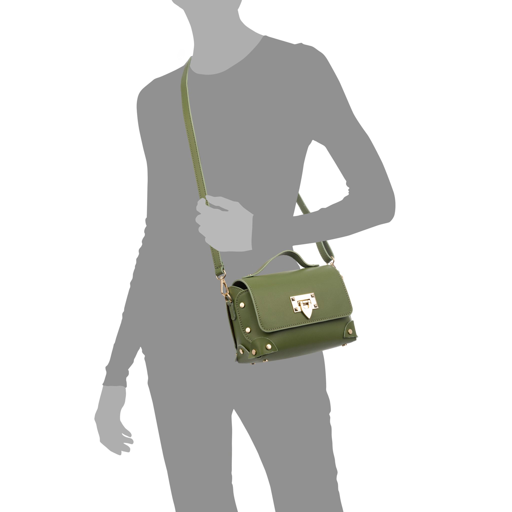 Barrali Bolso bandolera Mujer.Piel auténtica Ruga