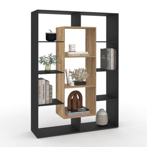 Etagère bibliothèque Paulette bois et noire