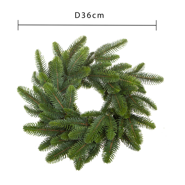 Corona natalizia - Pezzi 2 - 36xH8x36cm - Bianchi Dino SpA