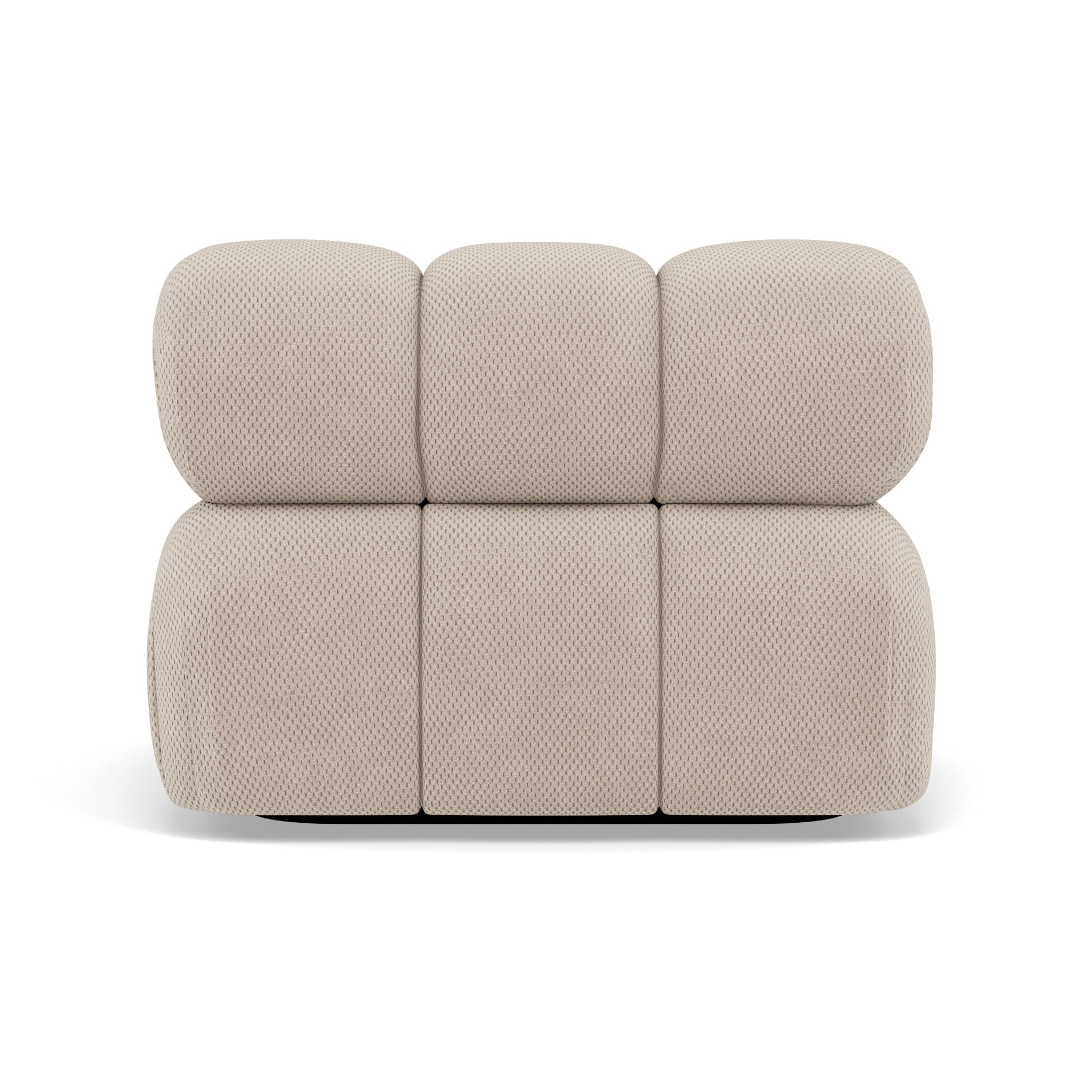 Ruby - module d'assise droit en velours texturé - Beige