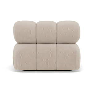 Ruby - module d'assise droit en velours texturé - Beige