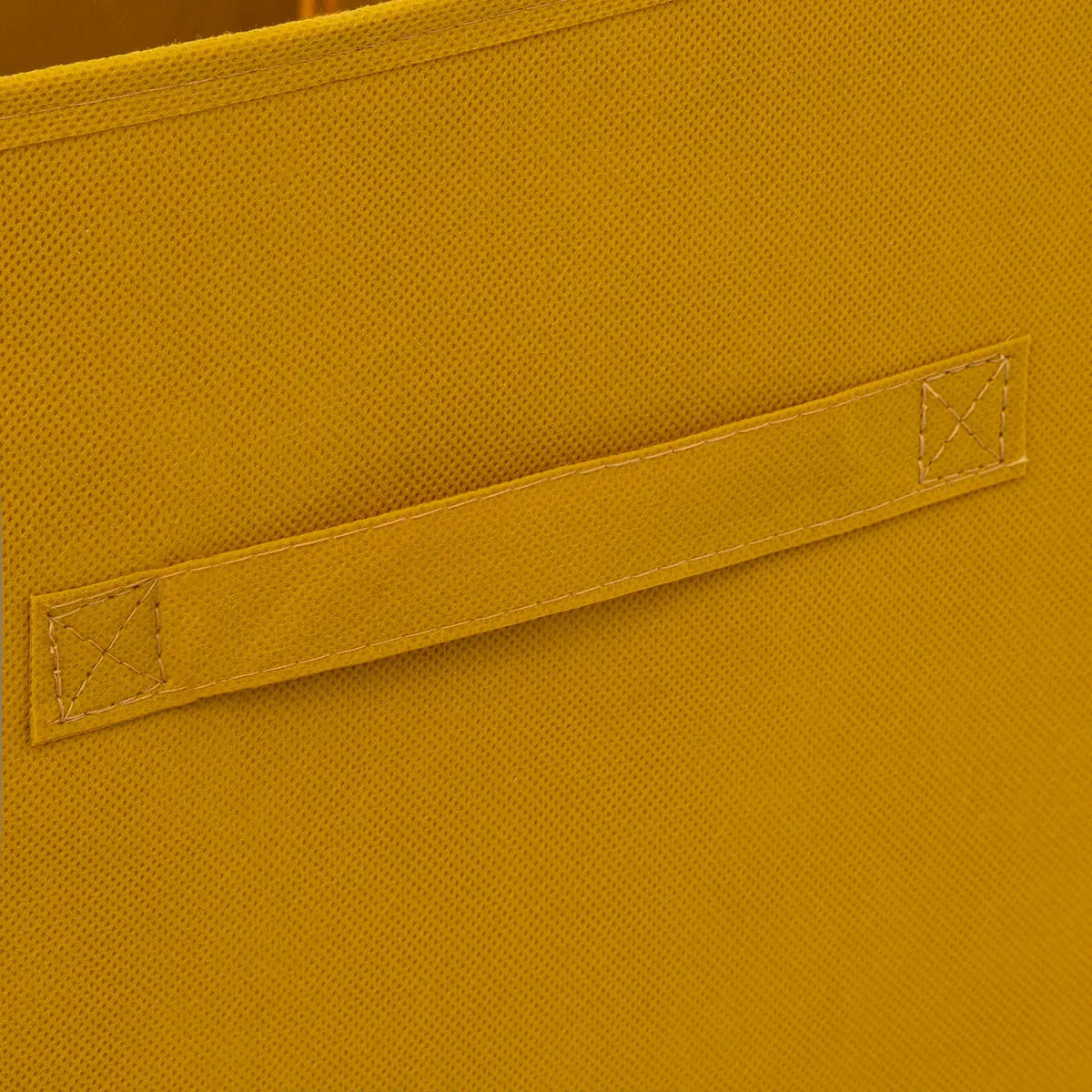 Panier tissu 31x31cm "Mix N' Modul" jaune moutarde