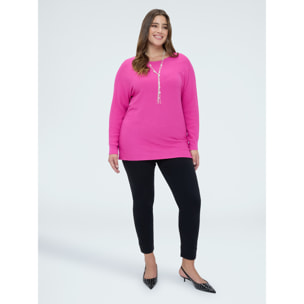 Fiorella Rubino - Jeggings en denim negro con botones decorativos - Negro