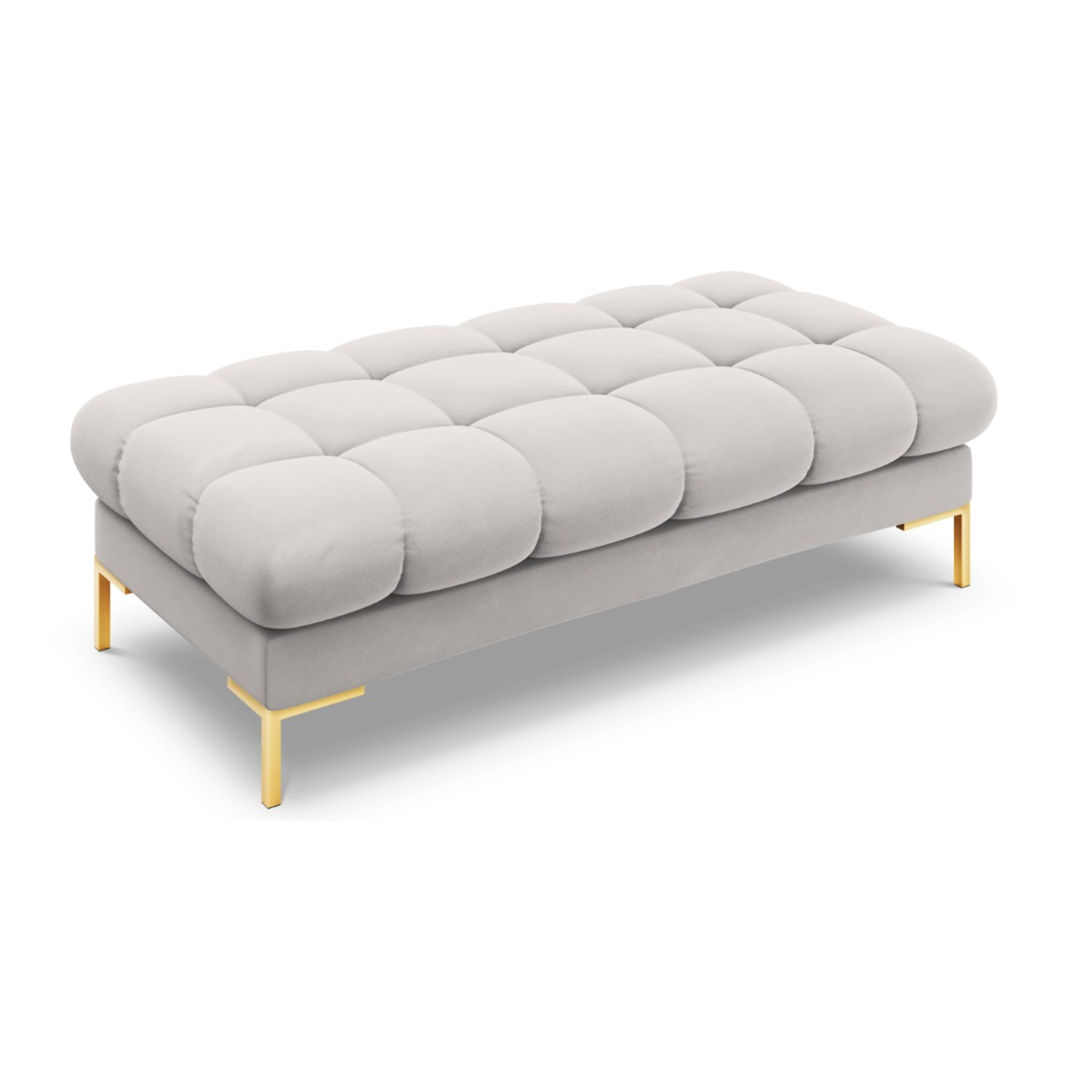 Banc "Bali" 2 places en velours argent