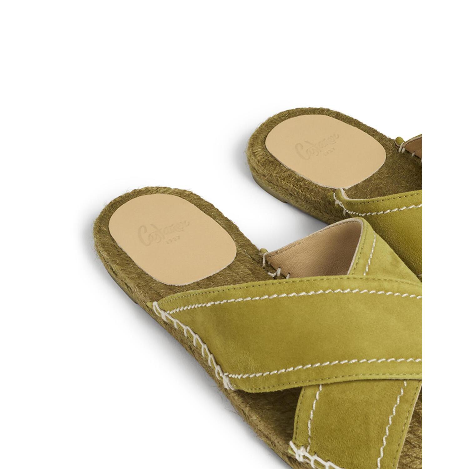Sandalias planas cuña de 2 cm