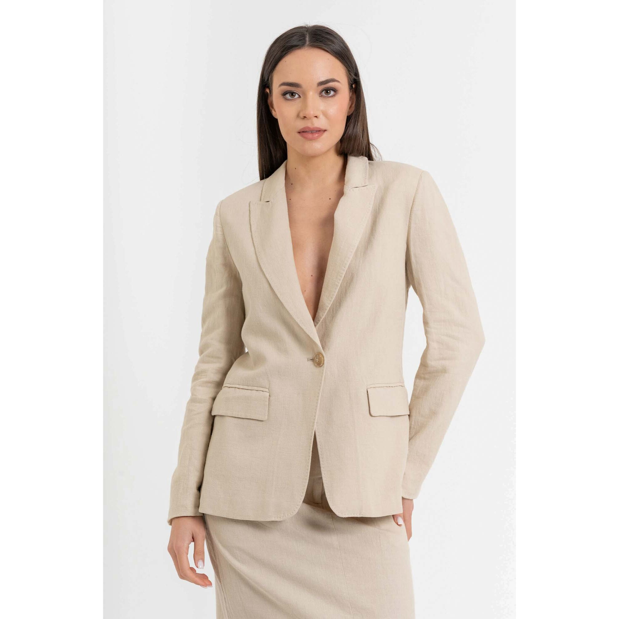 Kocca - Giacca monopetto da donna in lino e cotone Donna