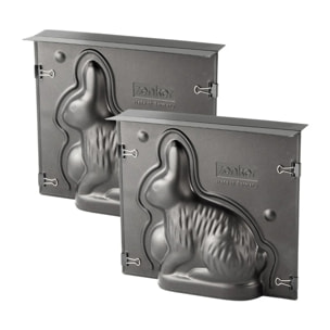 Lot de 2 moules à gâteaux 3D en forme de lapin de Pâques 600 ml Zenker Pâques