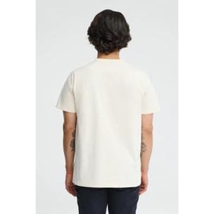 Maglietta ecrù a maniche corte con ricamo Established 2012 Polo Club