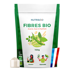 Nutri&Co Fibres Bio Équilibre Flore Intestinale Transit Detox Colon - 150g Vegan