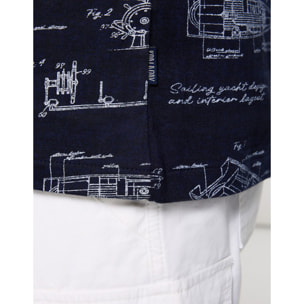 Camiseta Manga Corta Azul Marino - Slaapy