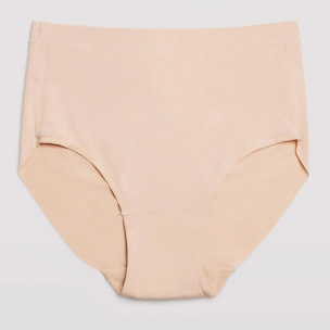 Slip a vita alta con finiture nude invisibili