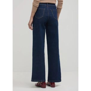 Jeans wide leg vita alta