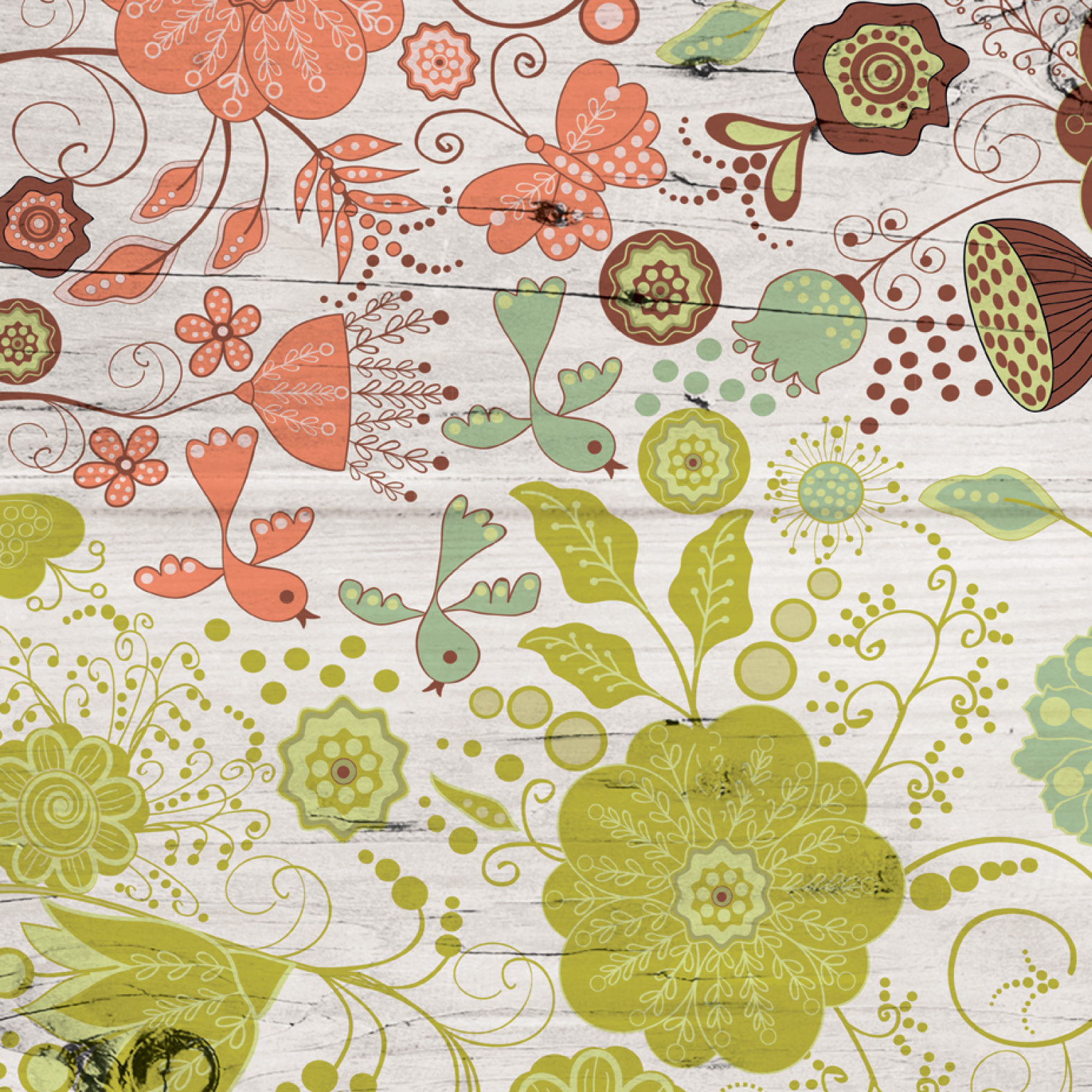 Planche de surf décorative fleuri rétro Tableau alu Dibond