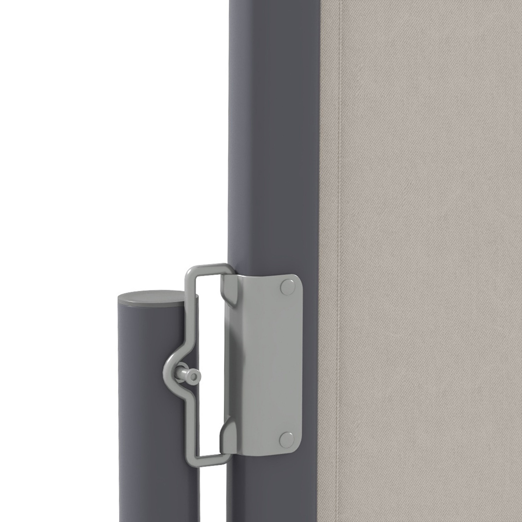 Store latéral brise-vue paravent rétractable dim. 3L x 1H m gris clair