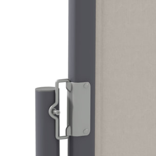 Store latéral brise-vue paravent rétractable dim. 3L x 1H m gris clair