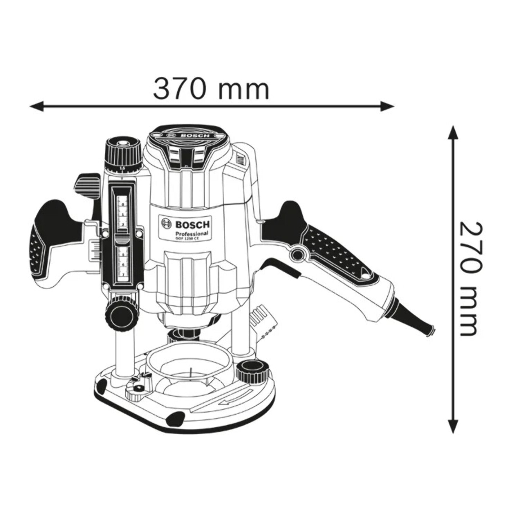Défonceuse 1250W GOF 1250 CE - BOSCH - 0601626000