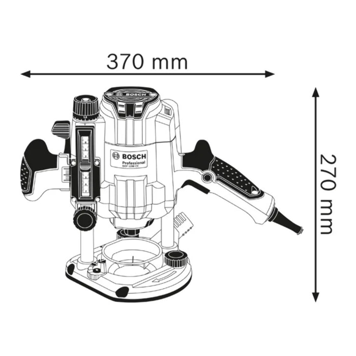 Défonceuse 1250W GOF 1250 CE - BOSCH - 0601626000
