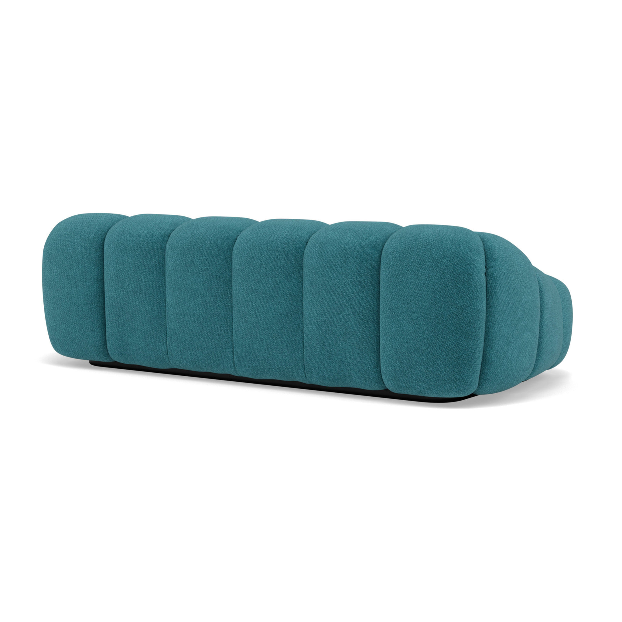 Ava - canapé 3 places bubble en velours texturé - Bleu marine
