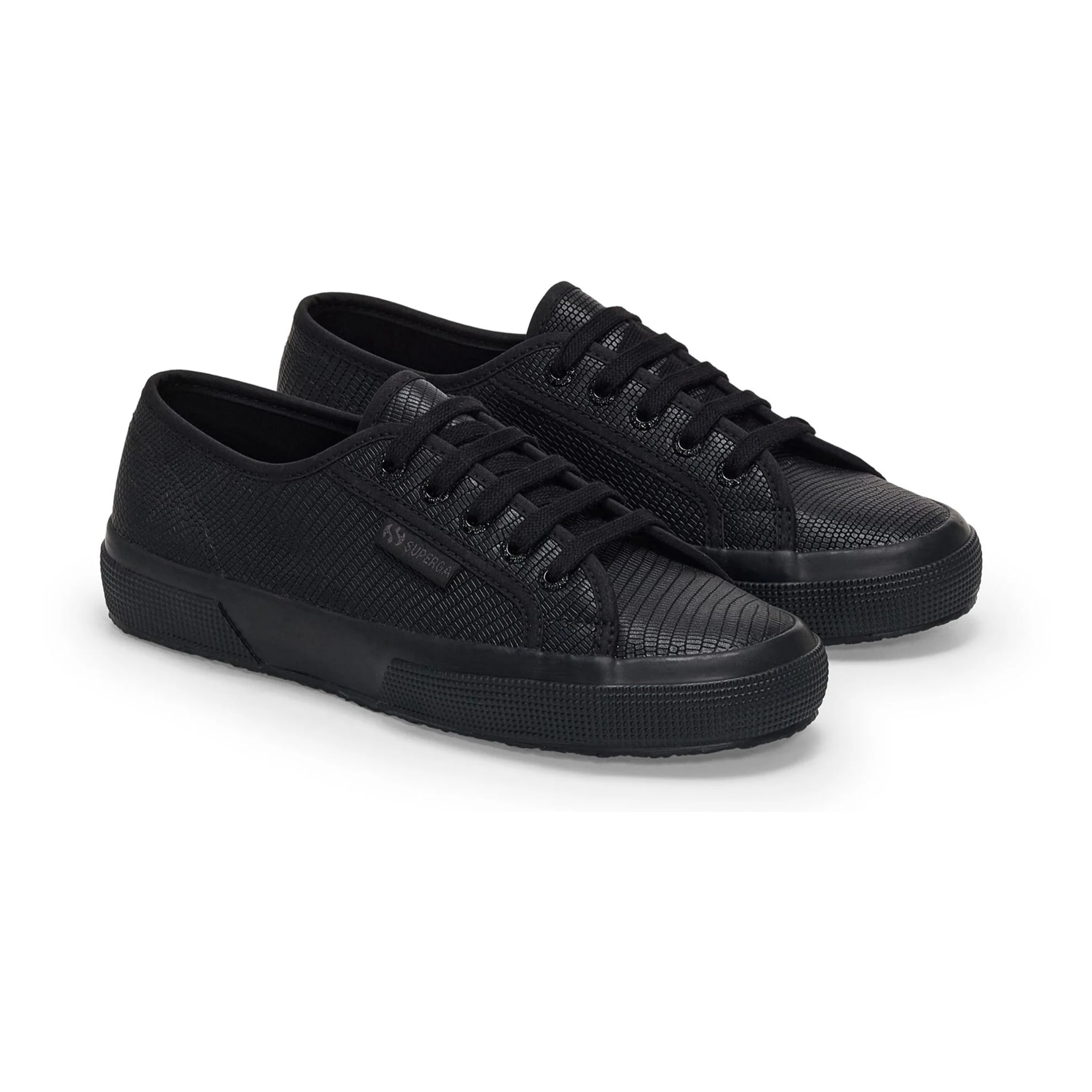 Superga - Donna Nero - 2750 Snake Leather