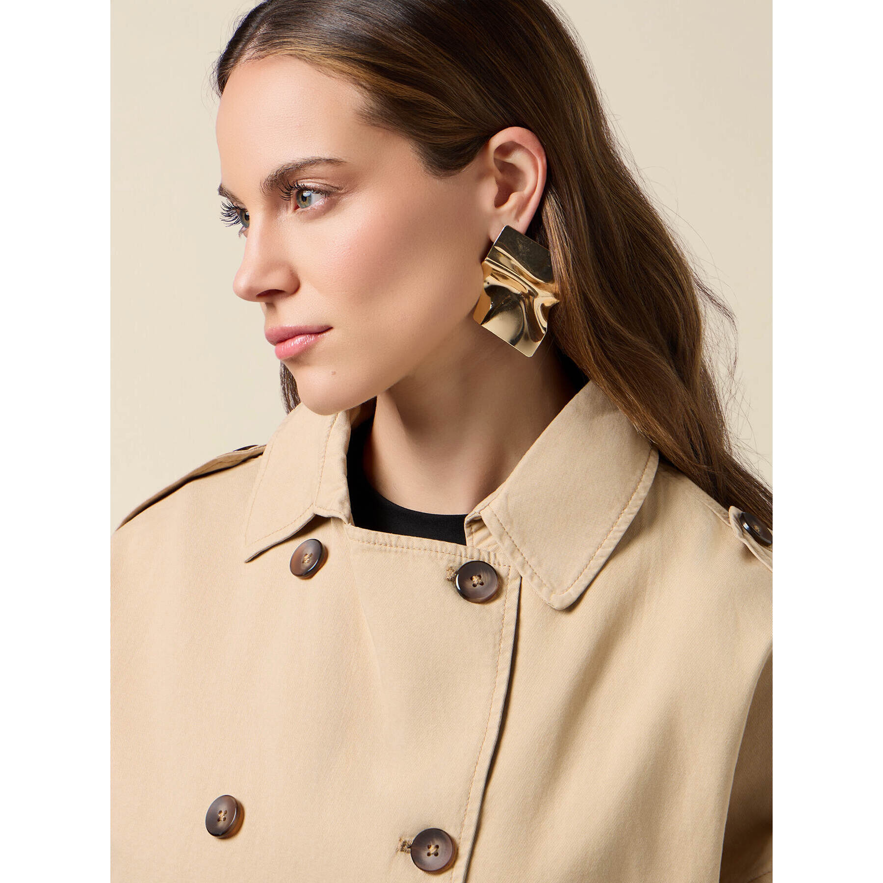 Oltre - Trench corto in cotone - Beige
