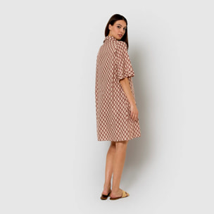 Vestido corto camisero hilo sheet caldera