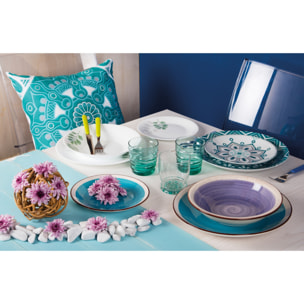 Service de table 18 pièces Excelsa – Mandala, Porcelaine Multicolore