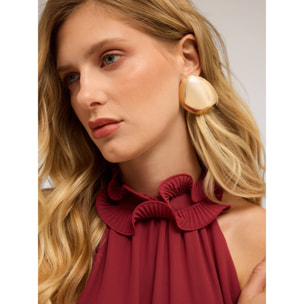 Motivi - Top con volantes - Burgundy