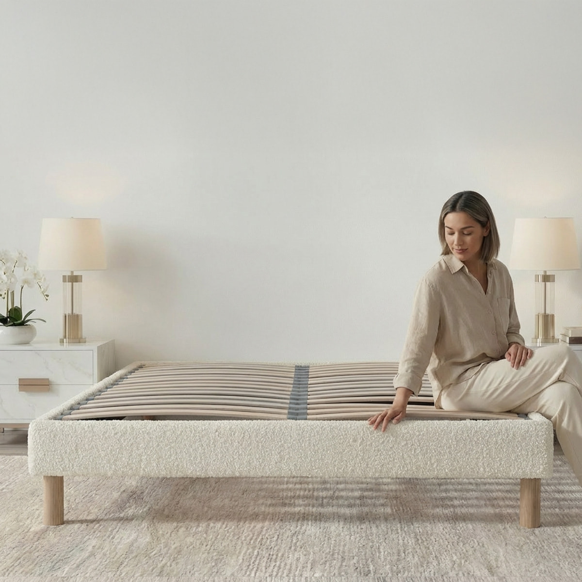 Sommier en Kit | 2 Places | laine bouclée