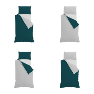 PARURE COPRIPIUMINO NATURAL COLOR SINGOLO - 100% COTONE MADE IN ITALY