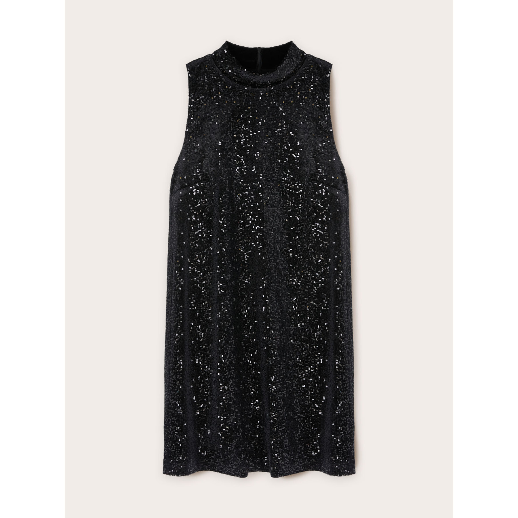 Motivi - Mini vestido de terciopelo con lentejuelas - Negro