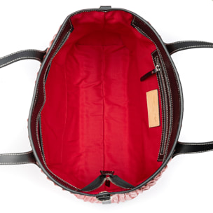 Baceno bolso de hombro mujer. Piel auténtica Napa plegada laminada.