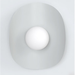 Lampada a parete Fiero in acciaio grigio