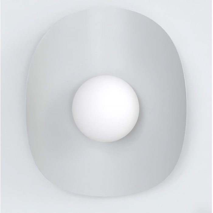 Lampada a parete Fiero in acciaio grigio