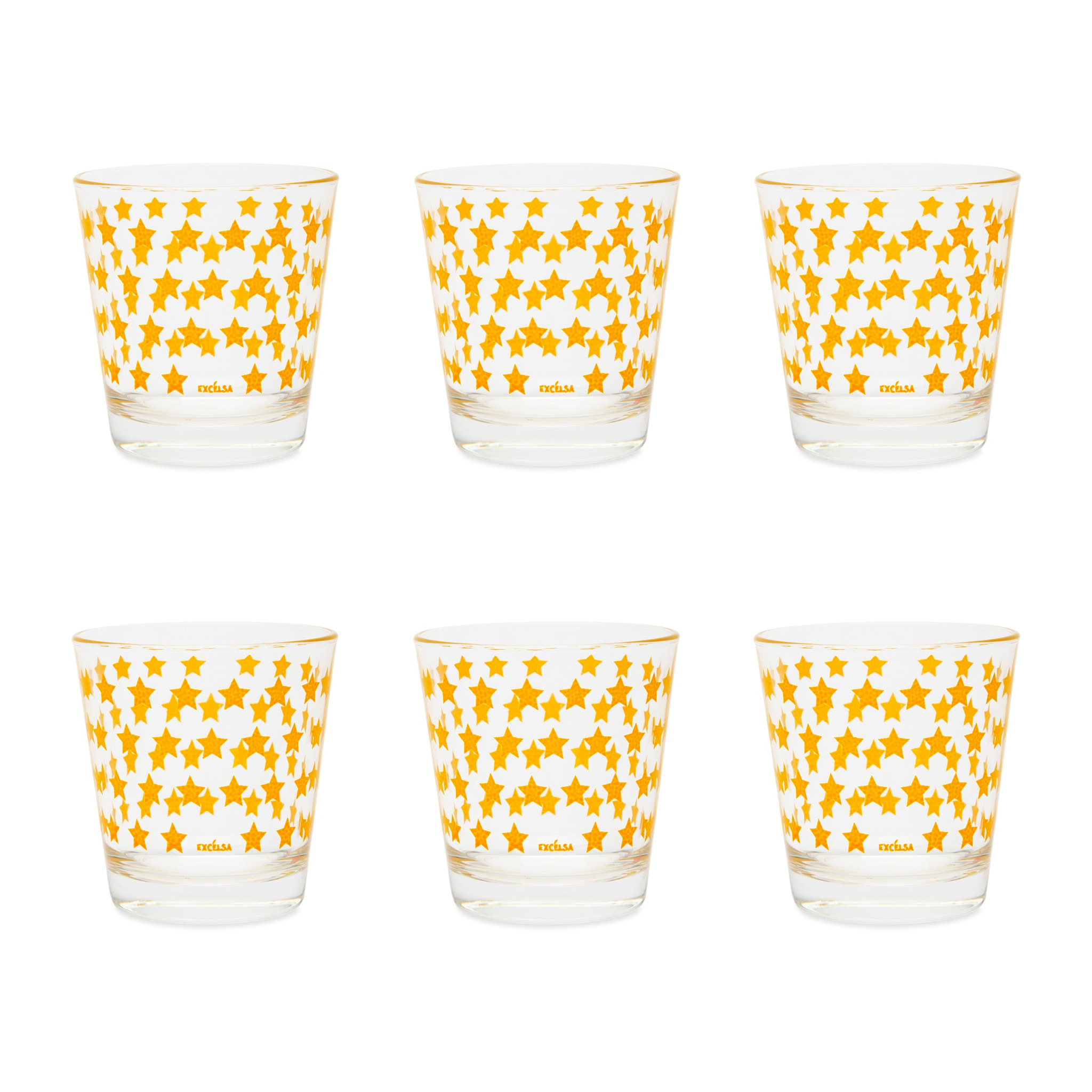 Set 6 Bicchieri Excelsa – Enjoy, Vetro Giallo