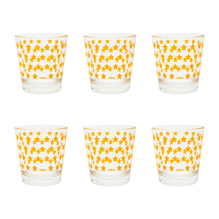 Set 6 Bicchieri Excelsa – Enjoy, Vetro Giallo