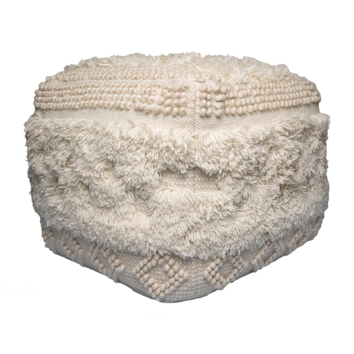 Tabouret semi artisanal en laine SEDE